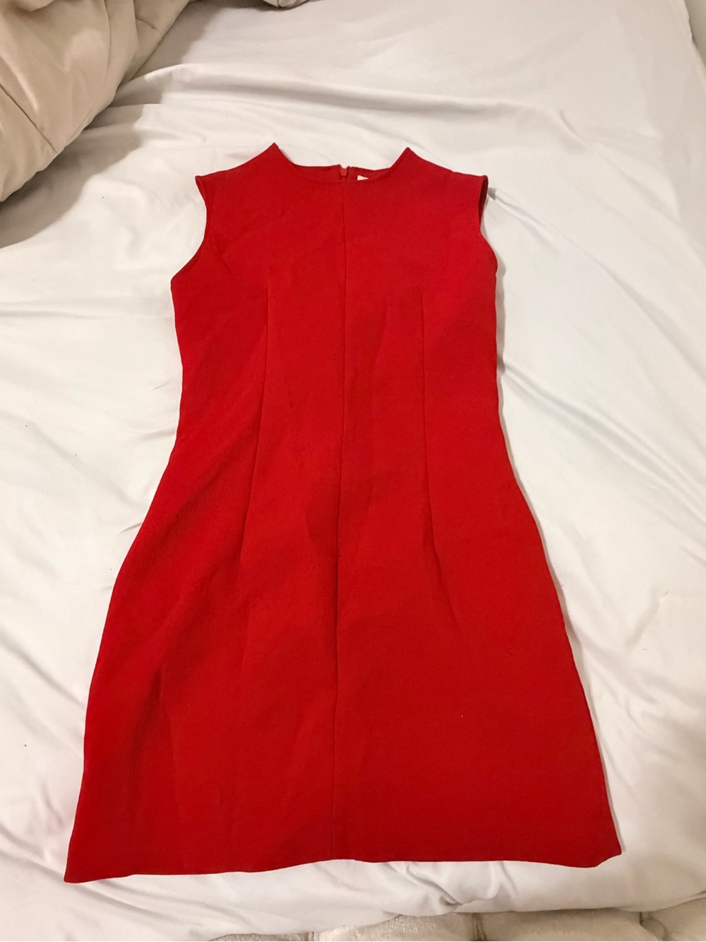 Zara Red Sleeveless Sheath Dress
